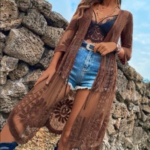 Coffee Lace Kimono/Duster